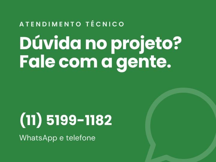 Atendimento técnico pelo WhatsApp (11) 5199-1182